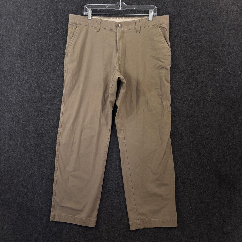 Columbia Flex ROC Cargo Pants Men's 35x30 Khaki Canvas Stretch Outdoor Hiking